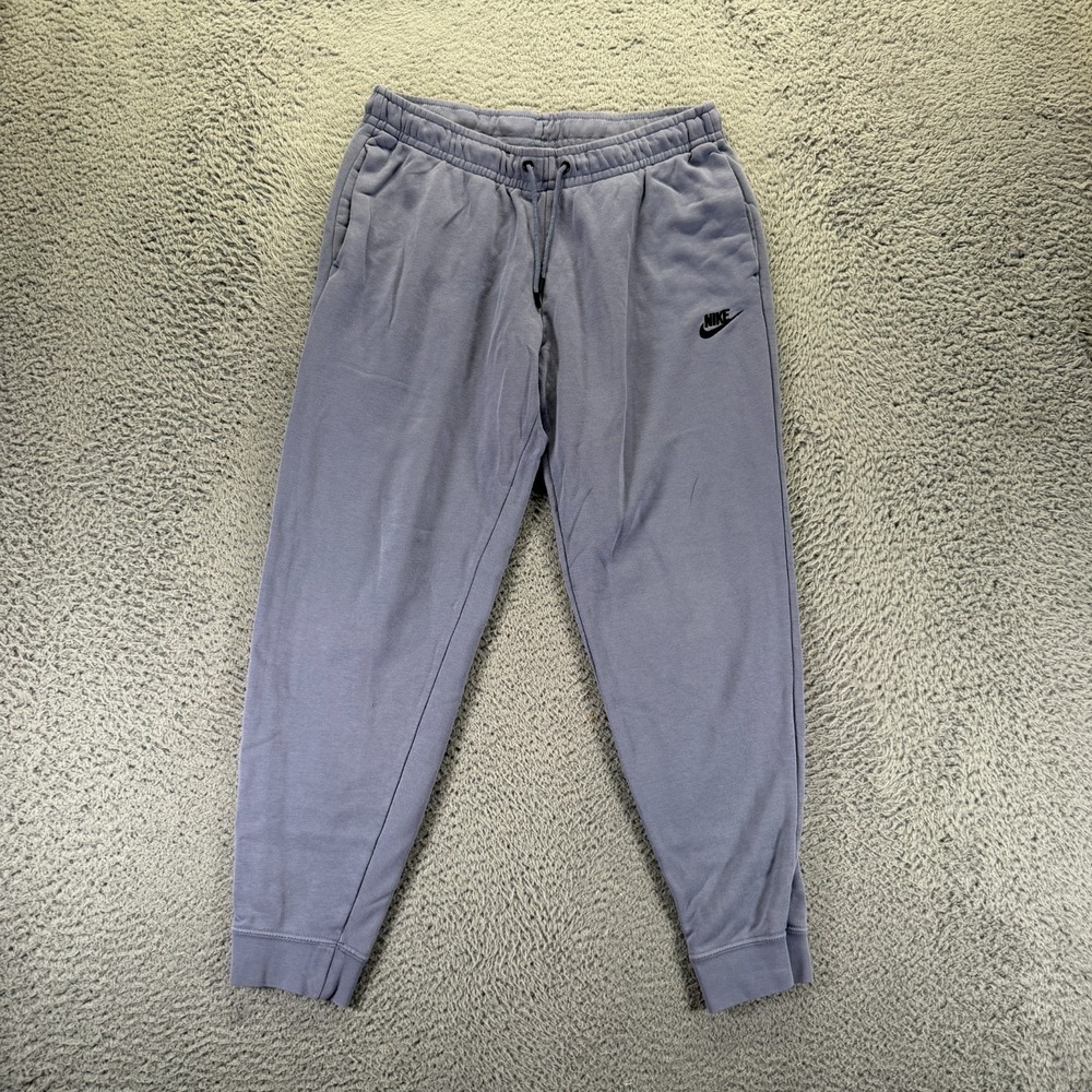 Vintage Nike Sweatpants Mens M Lilac Cotton Jogger Lined Tapered Leg Performance